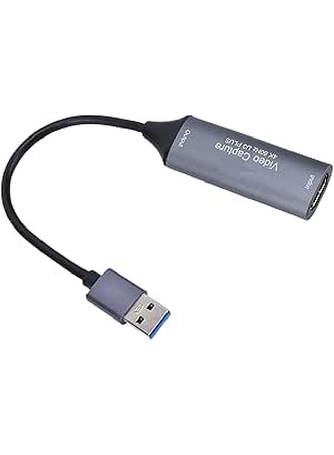 بطاقة التقاط فيديو 4K HDMI إلى 1080P 60 إطارًا في الثانية عبر USB للبث المباشر وألعاب التلفزيون مع زمن استجابة منخفض متوافقة مع ويندوز ولينكس وأندرويد - Image 1