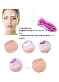 BrOwns USB Rechargeable Hair Remover Cotton Thread Epilator Electric Threading Hair Removal Facial Hair Remover Body Hair Trimmer for Women  - Image 4