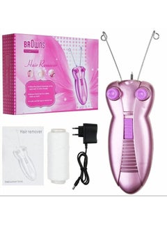 BrOwns USB Rechargeable Hair Remover Cotton Thread Epilator Electric Threading Hair Removal Facial Hair Remover Body Hair Trimmer for Women  - Image 5