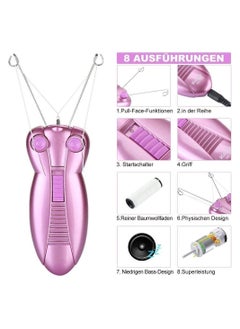 BrOwns USB Rechargeable Hair Remover Cotton Thread Epilator Electric Threading Hair Removal Facial Hair Remover Body Hair Trimmer for Women  - Image 3