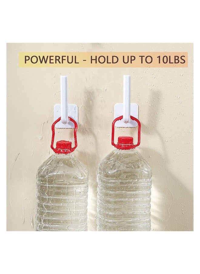 Hat Organizer 2 Pcs Wall Mounted Adhesive Hat Hooks No Drill L Shaped Hat Rack for Closet Bedroom Storage White - Image 2