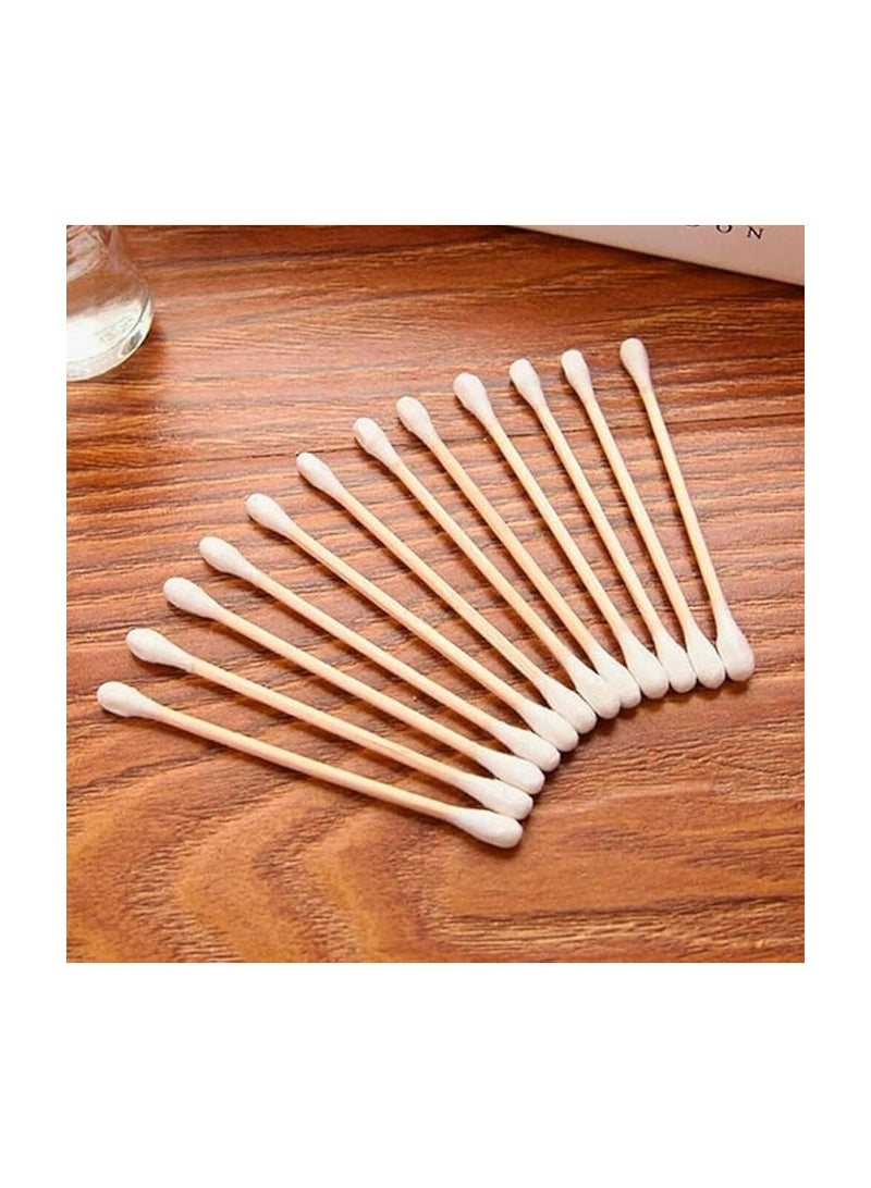 عصي العناية بالأذن مصنوعة من خشب البامبو والقطن 100 قطعة - متعددة الألوان - Image 2