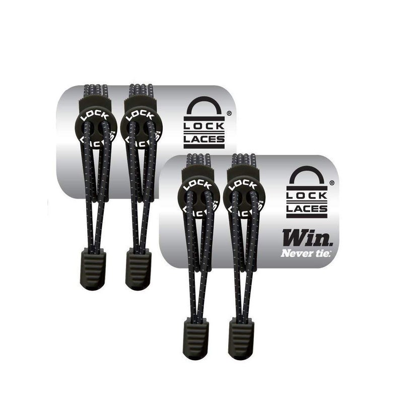 LOCK LACES USA (Elastic No Tie Shoelaces) Pack of 2 - Image 1