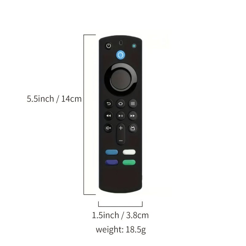 Made For 2021 Fire TV Third Generation Silicone Protective Case With Non Slip Texture Design Black - Image 2