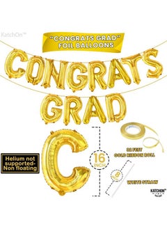KATCHON Gold Congrats Grad Balloons 16 Inch ; Congrats Balloons For Graduation Party Decorations 2023 ; Congrats Balloon Banner 2023 Congrats Grad Banner ; Graduation Decorations Class Of 2023  - Image 5