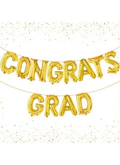 KATCHON Gold Congrats Grad Balloons 16 Inch ; Congrats Balloons For Graduation Party Decorations 2023 ; Congrats Balloon Banner 2023 Congrats Grad Banner ; Graduation Decorations Class Of 2023  - Image 2