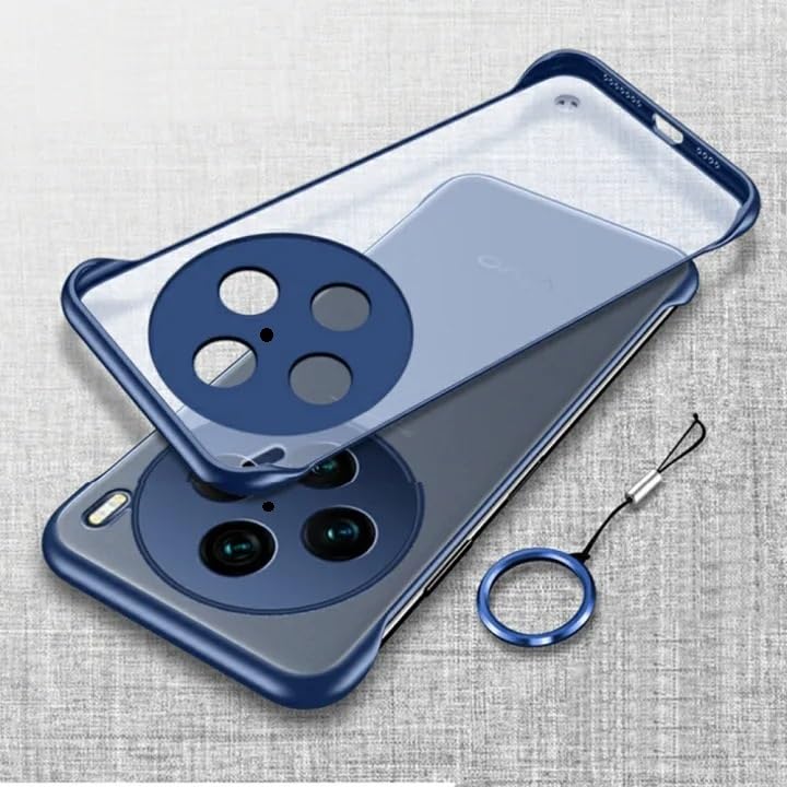 REALCASE Vivo X100 Pro 5G Back Cover Case | Stylish Frameless Matte Hard Back Skin | Soft TPU Shock Proof Bumper Back Cover for Vivo X100 Pro 5G (Blue) - Image 1