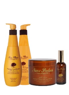 nano protain Nano protein integrated set to repair damaged hair with Argan oil  - Image 1