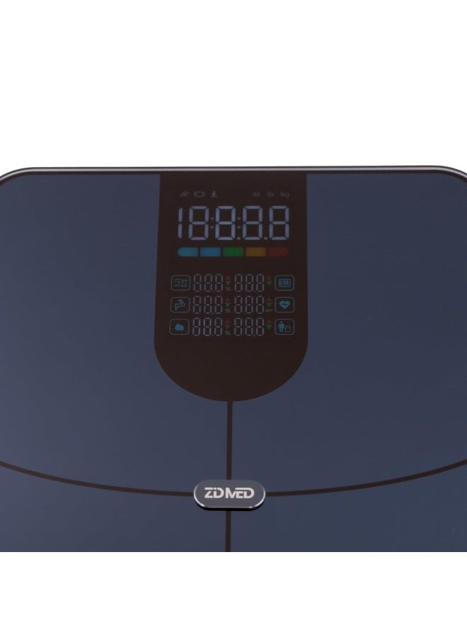 زدميد ميزان Zidmed ذكي بخاصية البلوتوث لتحليل تكوين الجسم (13+ مقياس) – تصميم 4 أقطاب عالية الدقة - Image 5