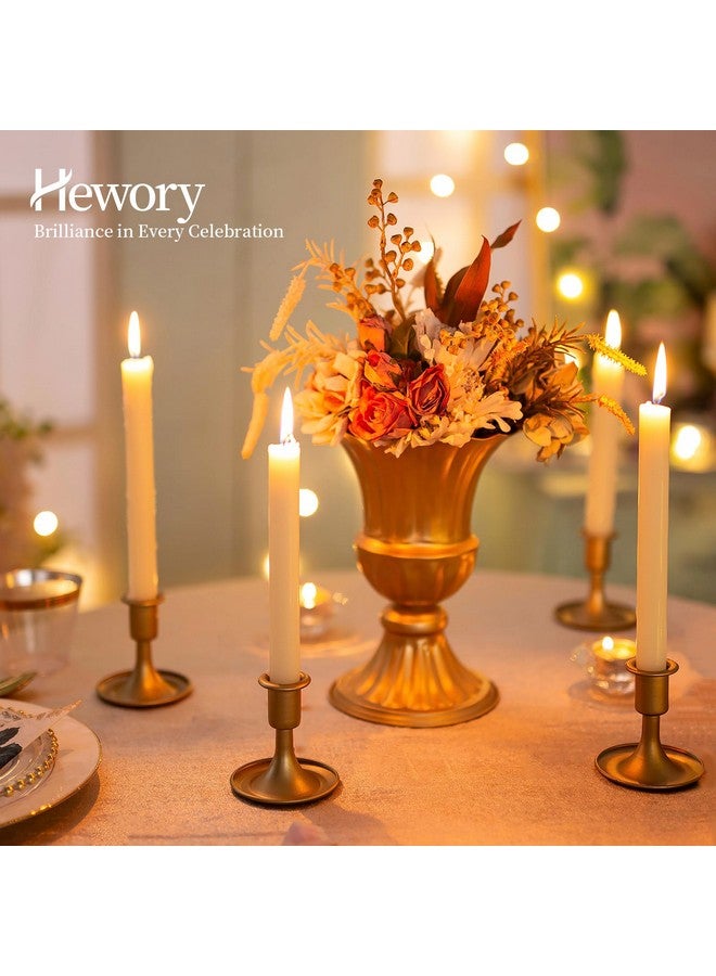 Hewory Gold Taper Candle Holder Set of 12, Hewory Short Skinny Brass Candlestick Holders, Vintage Small Low Metal Candles Sticks for Wedding Centerpieces Christmas Birthday Party Holiday Dinning Table Decor - Image 4