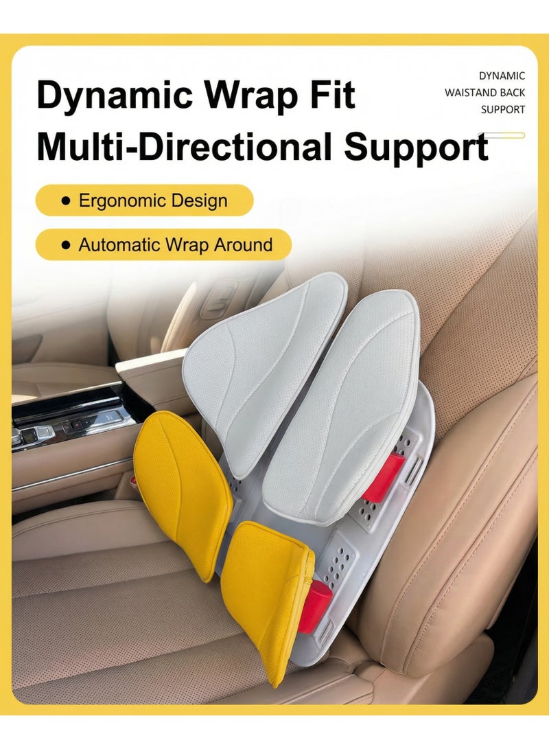 Orthopedic Memory Foam Lumbar Support Pillow for Office Chair Sciatica Relief - Image 2