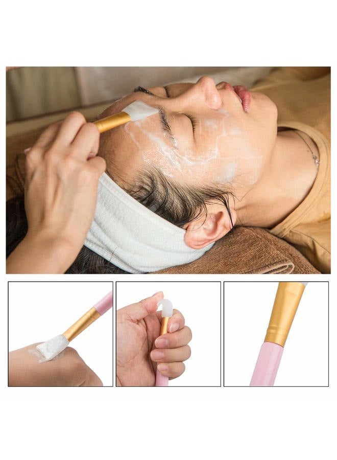 Sonku Facemask Mixing Bowl Set, Silicone DIY Face Mask Tool Kit with Facial Mask Bowl,Silicone Brush,Spatula,Measuring Spoons,Measuring Cup,Sponge,Makeup Headband-Pink - Image 4