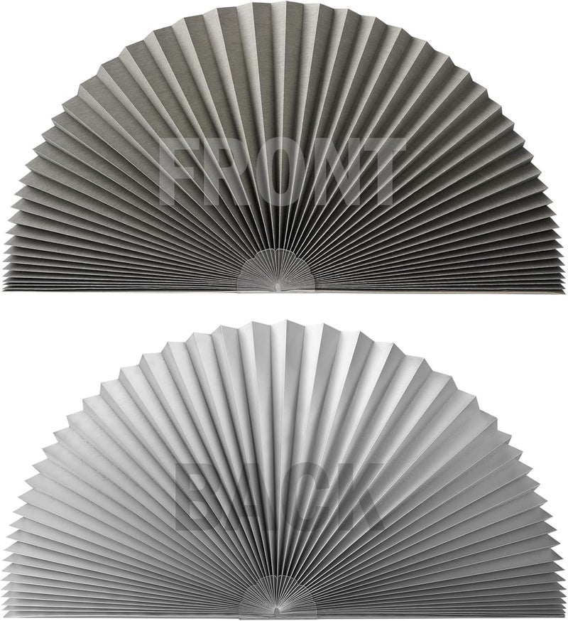 Zipcase 2 Pack Arch Window Shade, Arch Light Blocking Aluminum Film Shade fit for Perfect Half-Round Arch Windows No Tools Installation, Grey, 72” x 36" - Image 1