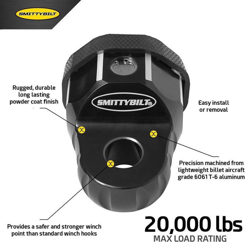 Smittybilt A.W.S. Aluminum Winch Shackle (Black) - Image 2