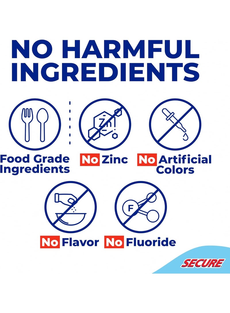 Secure Denture Adhesive Strips â€“ Zinc Free â€“ Waterproof â€“ Comfortable Cushion Fit for Lowers â€“ Extra Firm All-Day-Hold â€“ No Mess â€“ Clean Ingredients - 30 Strips (2 Pack) - Image 3