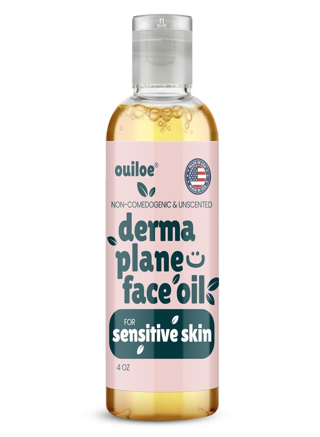 Ouiloe Dermaplane Oil for Sensitive Skin - Non Comedogenic Face Shaving Oil for Women - Unscented, Safe for Acne Prone Skin, Non Irritating & Non Greasy Face Oil for Dermaplaning Tool & Razors, 4oz by Ouiloe - Image 1