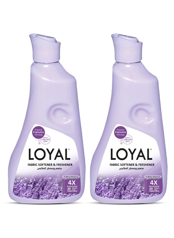 loyal Fabric Softener Freshener Concentrated Purple Passion 30 Washes 2x750ml  - Image 2