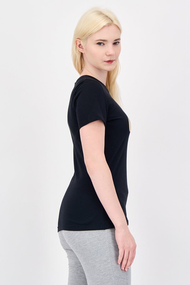 Nike Women Sportswear Fit Short Sleeve Outdoor T-Shirt, Black - Image 2