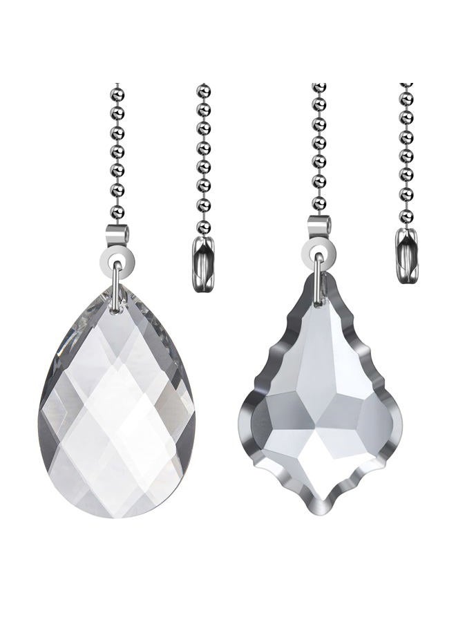 LINGTONG 2PCS Ceiling Fan Pull Chains, Premium Fan Pull Chain with 2PCS 20-inches Extension Chains - Image 1