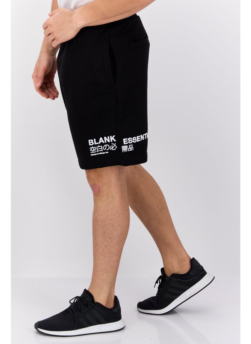 Men Brand Logo Drawstring Basic Shorts, Black - pzsku/ZEE63CE2D91E97E0D28FDZ/45/_/1737642290/ba5b56de-e382-49a8-8e36-83f2470c371e