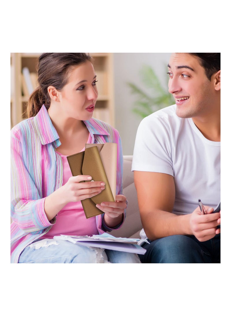 طقم 3 قطع من جلد PU لحفظ النقود - أكياس مال قابلة لإعادة الاستخدام لمهرجان الربيع، الزفاف، أعياد الميلاد، التخرج، والعطلات (متوفر بالألوان الأسود والزهري الجمل) - Image 4