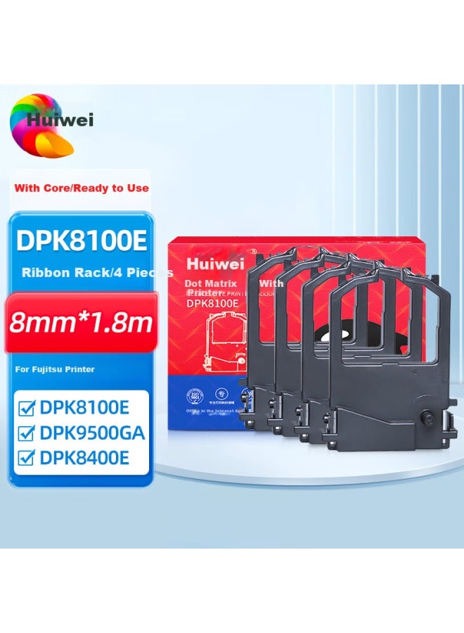Huiwei Hueway Dpk8100e Ribbon Holder 4-pack For Fujitsu Fujitsu Dkp9500ga Dpk8400e Dpk8300e 8500 Dpk8600e Printers - Image 1