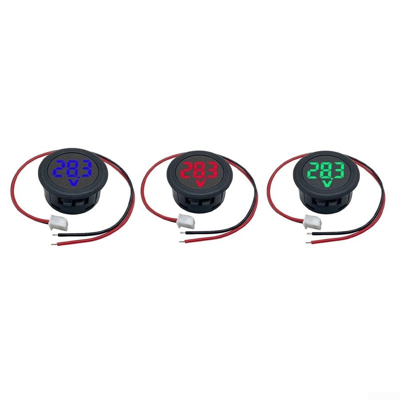 Green LED Digital DC Voltmeter 4 100V Round 2 Wire Voltage Measurement DC5100V - Image 5
