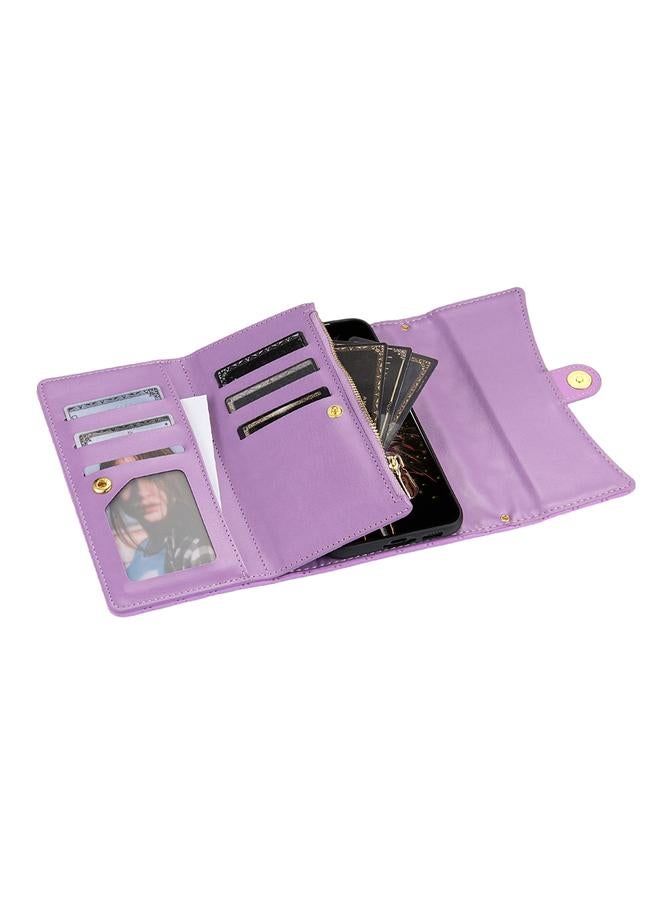 S-TOP Case For Google Pixel 6 Zipper Multi-Card Wallet Rhombic Leather Phone Case - Image 4