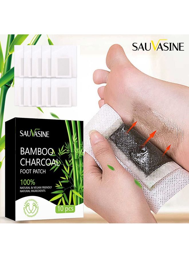 SAUVASINE Detox Foot Mats, Detox Foot Mats Remove Toxins, Deep Cleansing Foot Mats, 10 Pieces Detox Foot Mats For Women Men Better Sleep, Stress Relief, 100% Natural Detox Foot Patches - Image 2
