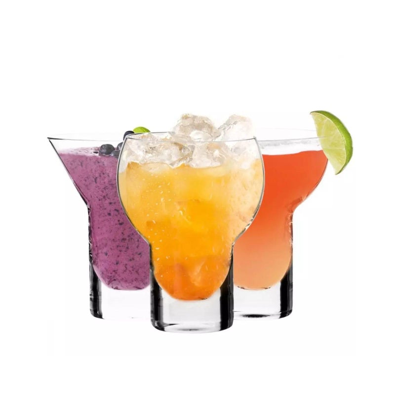 Krosno Cocktail Glass Selection Set of 3 64 51  68 oz Perfect for Cocktails and Drinks Thick Stable Base and Wide Rim Ideal Gift Idea Dishwasher Safe Made in Europe
