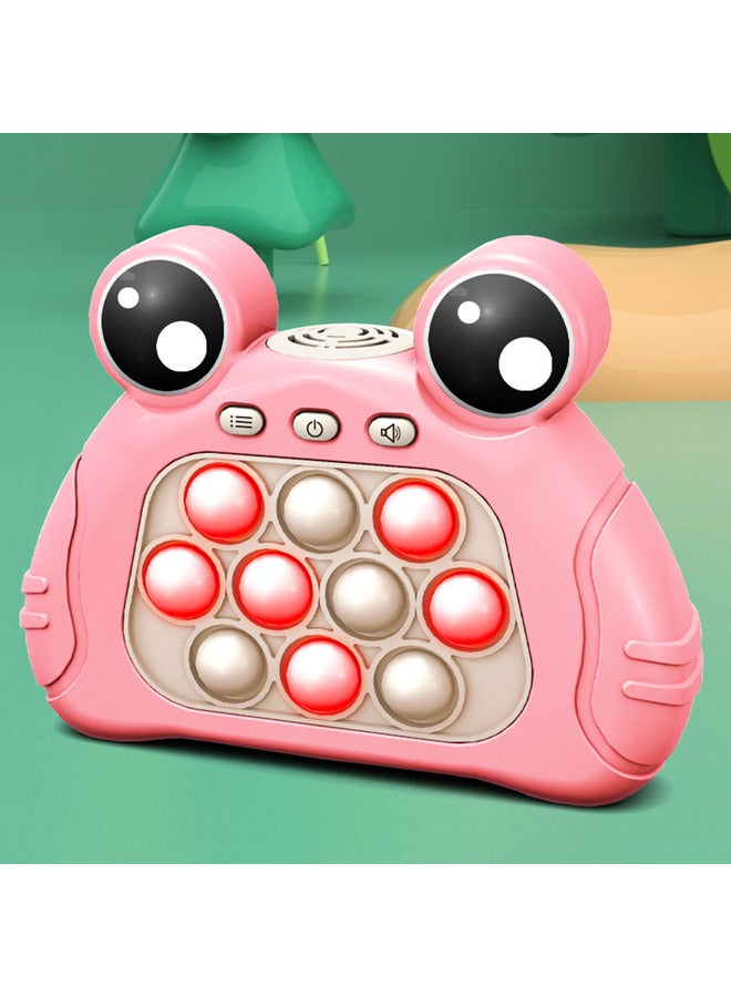 Pop Push Bubble Fidget Toys Popping Frog Game Controller Machine Push Pop Stress less Toys for Kids In Color Pink - Image 1