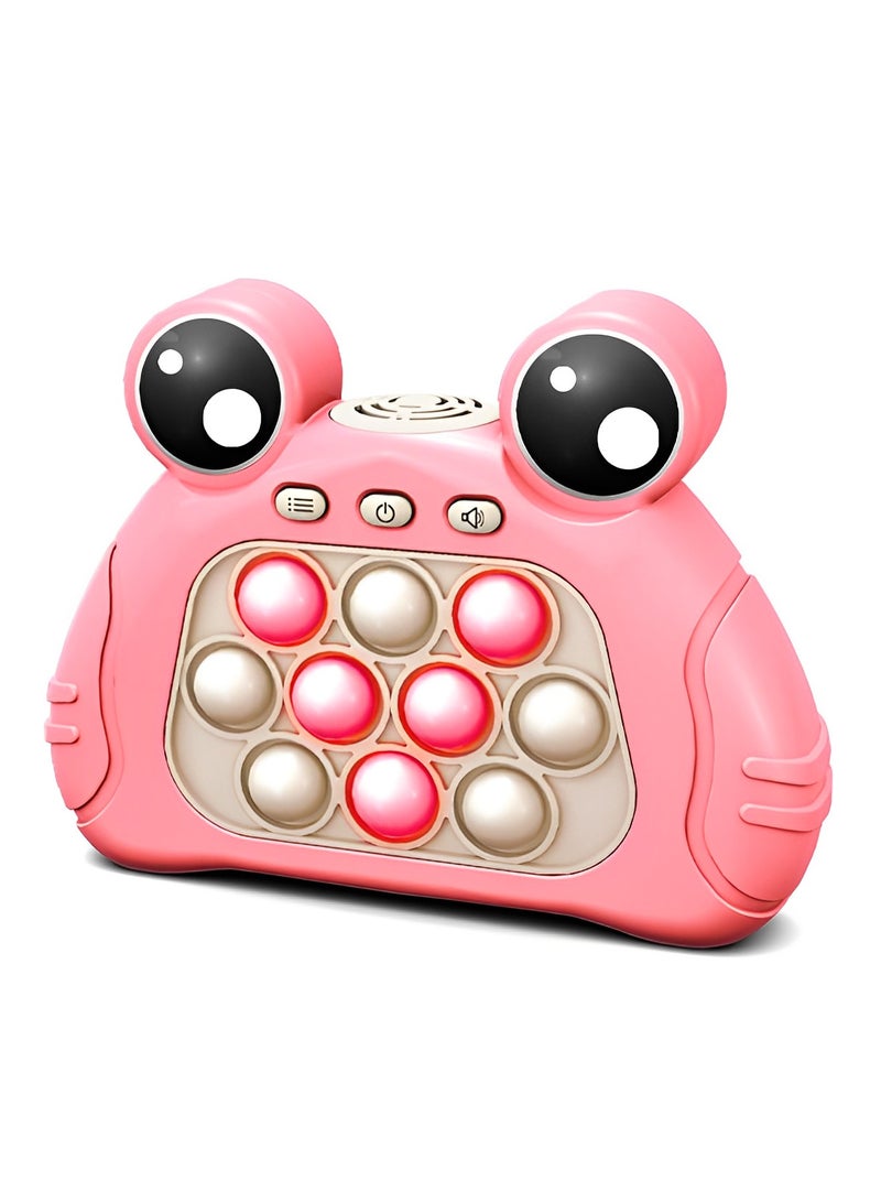 Pop Push Bubble Fidget Toys Popping Frog Game Controller Machine Push Pop Stress less Toys for Kids In Color Pink - Image 3
