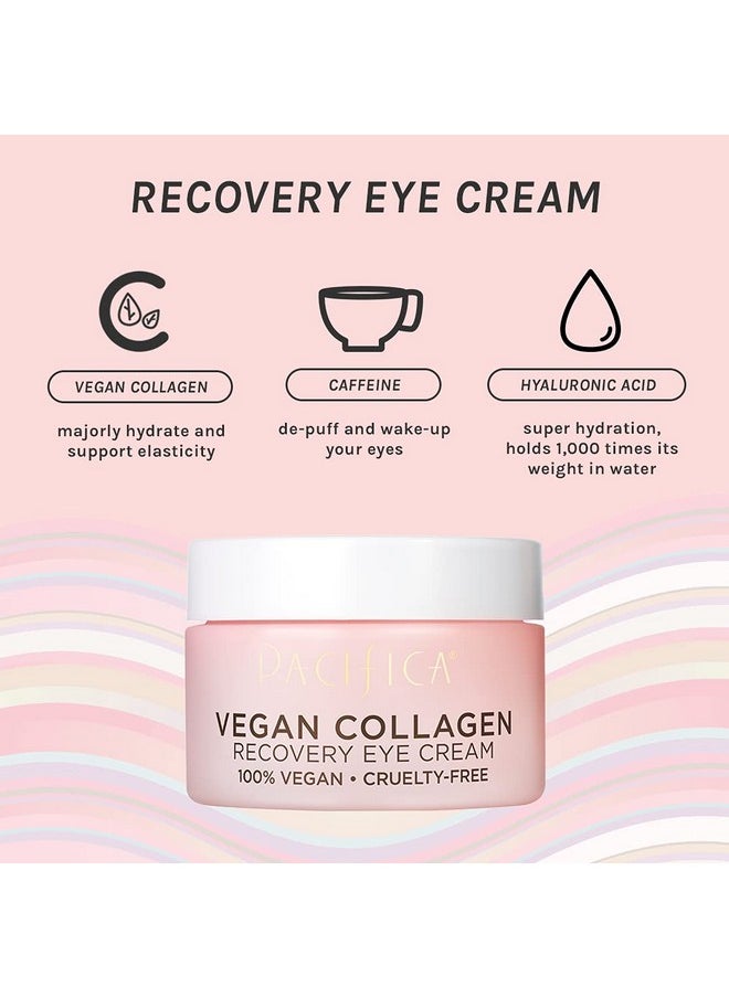Pacifica - Pacifica Beauty Vegan Collagen Overnight Recovery Face Cream + Undereye Eye Cream Set, Hyaluronic Acid, Caffeine, Vitamin E & C, Hydrating & Moisturizing for Aging and Dry Skin, Pink, 2 Count - Image 1