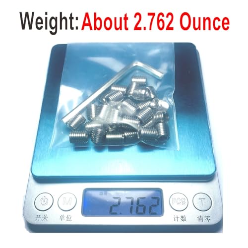 ZDingTech 50pcs Set Screws 5/16-24 x 3/8" inch 304 Stainless Steel Allen Head Hex Socket Set Screws Grub Hex Head Sockets with 5/32 Allen Wrench.(3/8" Length) - Image 4