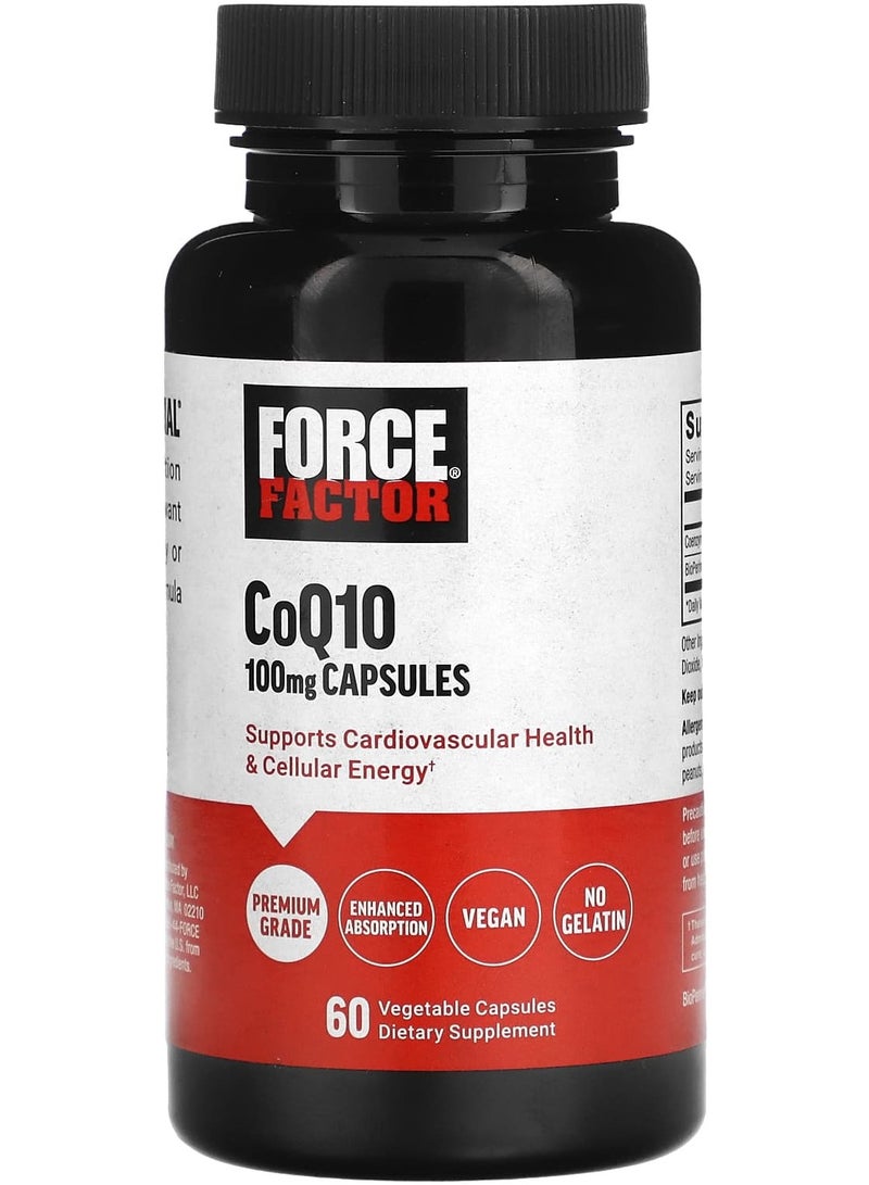 Force Factor CoQ10 100 mg 60 Vegetable Capsules