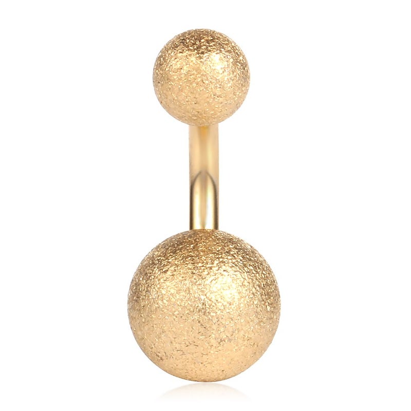 Ruifan مجموعة حلقات زر السرة القصيرة Ruifan 3 قطع 14G 6 مم 1/4 بوصة من الفولاذ الجراحي 316L مع أحجار CZ - ذهبية - Image 2