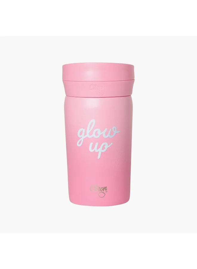 Citron Glow Up Collection Coffee Mug-320 Ml-Twisting Lid- (304 Stainless Steel) Pink \ 7.36X15.2