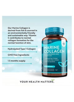 Nutravita Marine Collagen 1000mg Enhanced with Hyaluronic Acid 100mg 90 Super Strength Capsules  - Image 3