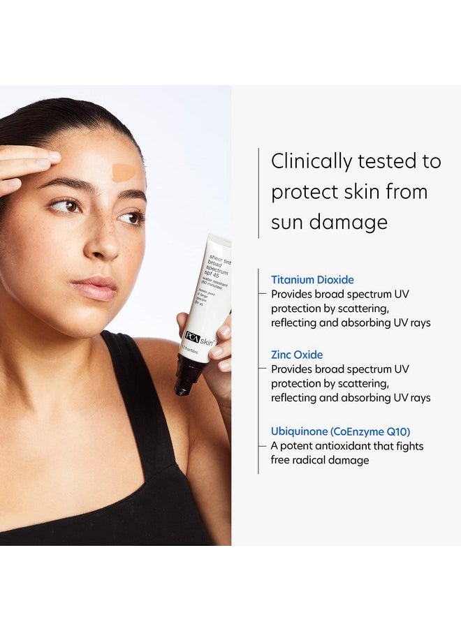 PCA SKIN PCA SKIN Sheer Tinted Sunscreen, SPF 45 Broad Spectrum Sunscreen, Water Resistant, Made With Physical Sunscreen Ingredients, 1.7 fl oz Tube  - Image 3
