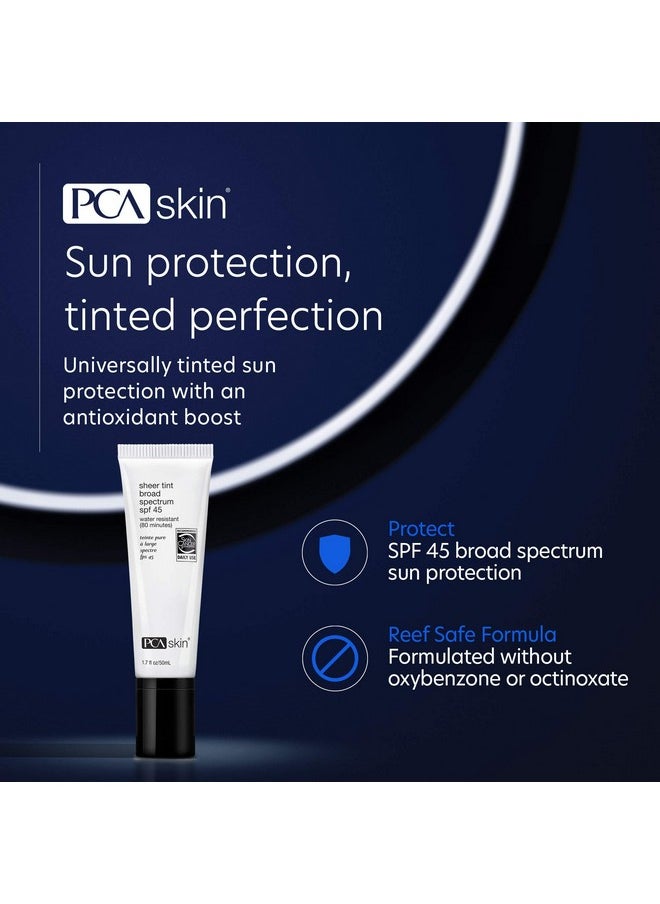 PCA SKIN PCA SKIN Sheer Tinted Sunscreen, SPF 45 Broad Spectrum Sunscreen, Water Resistant, Made With Physical Sunscreen Ingredients, 1.7 fl oz Tube  - Image 2