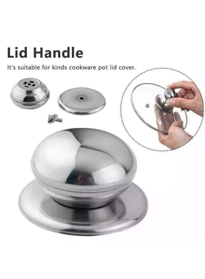 4-Piece Stainless Steel Pot Lid Handle Set - Durable and Rust-Resistant Replacement Knobs - Image 3