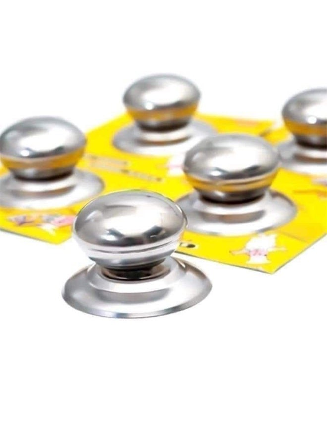 4-Piece Stainless Steel Pot Lid Handle Set - Durable and Rust-Resistant Replacement Knobs - Image 1