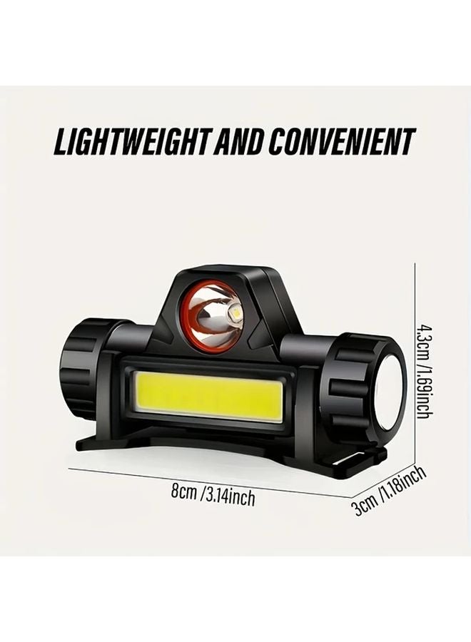 Black Tactical LED Headlamp Super Bright USB Rechargeable Adjustable for Running Camping Hiking - Image 4