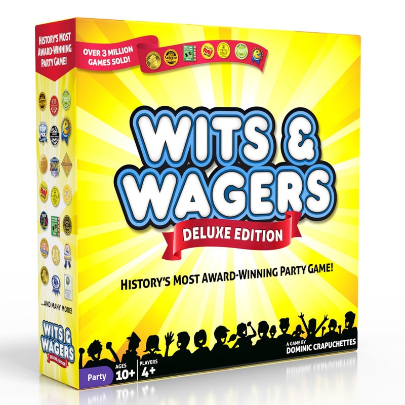 North Star Games Wits & Wagers Deluxe Board Game by North Star Games - Award Winning Trivia Game - 4+ Players - Ultimate Party Game for Family, Teens and Adults. - Image 1