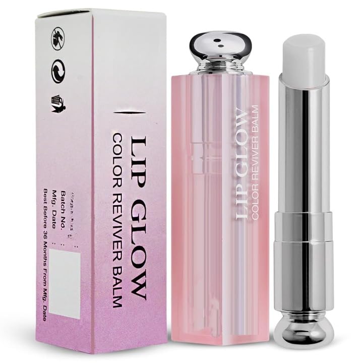 VBA Lip Glow Color Reviver Color Awakening Color Changing Lip Balm Fruity Flavour Lip Care with Hydrating Formula, PH-Balanced Color Changing, Suitable for All Skin,1 Count, Pink - Image 1