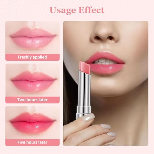 VBA Lip Glow Color Reviver Color Awakening Color Changing Lip Balm Fruity Flavour Lip Care with Hydrating Formula, PH-Balanced Color Changing, Suitable for All Skin,1 Count, Pink - Image 5
