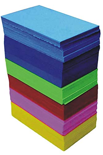 IMPRINT Unruled Card Stock/Index Cards/Flash Cards Bright Colors, 2 x 3.5 Inches, 500 Cards in This Pack with Binder Clips, Color of Sheets May Vary - Image 2