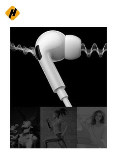 HuHa Type C Earphone Connector(Built-in Microphone & Volume Control) in-Ear Stereo Headphone/Headset Compatible with Samsung,OnePlus,Moto,Honor,iPad Air,MacBook Air & Pro  - Image 2