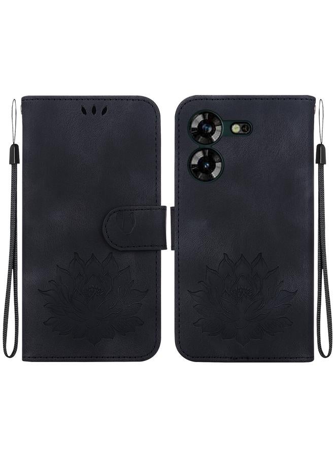 erorex Case For Tecno Pova 5 Lotus Embossed Leather Phone Case  - Image 1