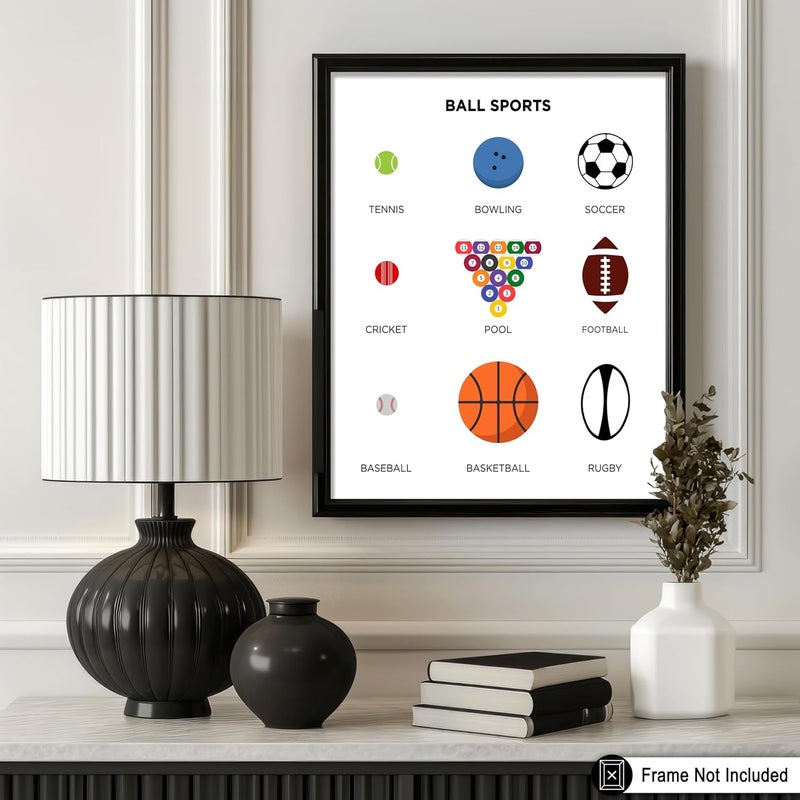 Poster Master ملصق ماستر للرياضات الكروية - طباعة كرة - فن رياضي - فن كرة السلة - فن كرة القدم - فن البيسبول - فن البلياردو - فن البولينج - ديكور غرفة اللع�� - Image 3